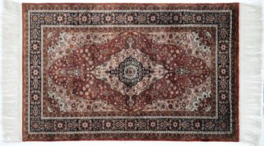 A very fine quality Chinese Beijing silk rug, 156 x 95cm