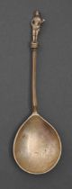 A silver 'apostle' spoon, Low Countries, 19th c, the fig shaped bowl on square stem terminating in