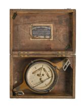 Scientific instrument. A brass miner's dial, Hedley's, John Davis & Son (Derby) Ltd, c1900, 17.5cm