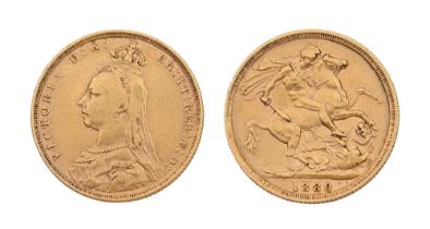 Gold coin. Sovereign 1889