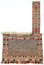 A Persian Luri tribal horse cover, early 20th c, 160 x 112cm