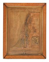 Richard Palmer (fl. 1851-1871) - Relievo Map of Palestine or the Holy Land, embossed map, London:
