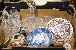 Miscellaneous ceramics and glass, including a Royal Doulton Labrador, Dickens Ware teapot,