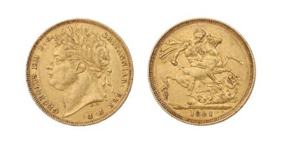 Gold coin. Sovereign 1821