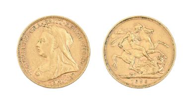 Gold coin. Sovereign 1896M