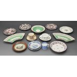 Miscellaneous English porcelain, including Royal Worcester and a stone china small plate, early 19th