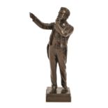 W Grant Stevenson RSA (1842-1904) - Statuette of the Sculptor, early 20th c, bronze, rich brown