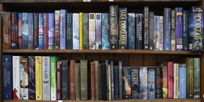 Books. Three and a half shelves of general stock, 20th c, including Robin Hobb and further