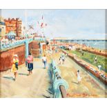 Pauline Brown (b. 1926) - Brighton Seafront; Ocean Fringe; Picnic and Sunseekers, a set of three,