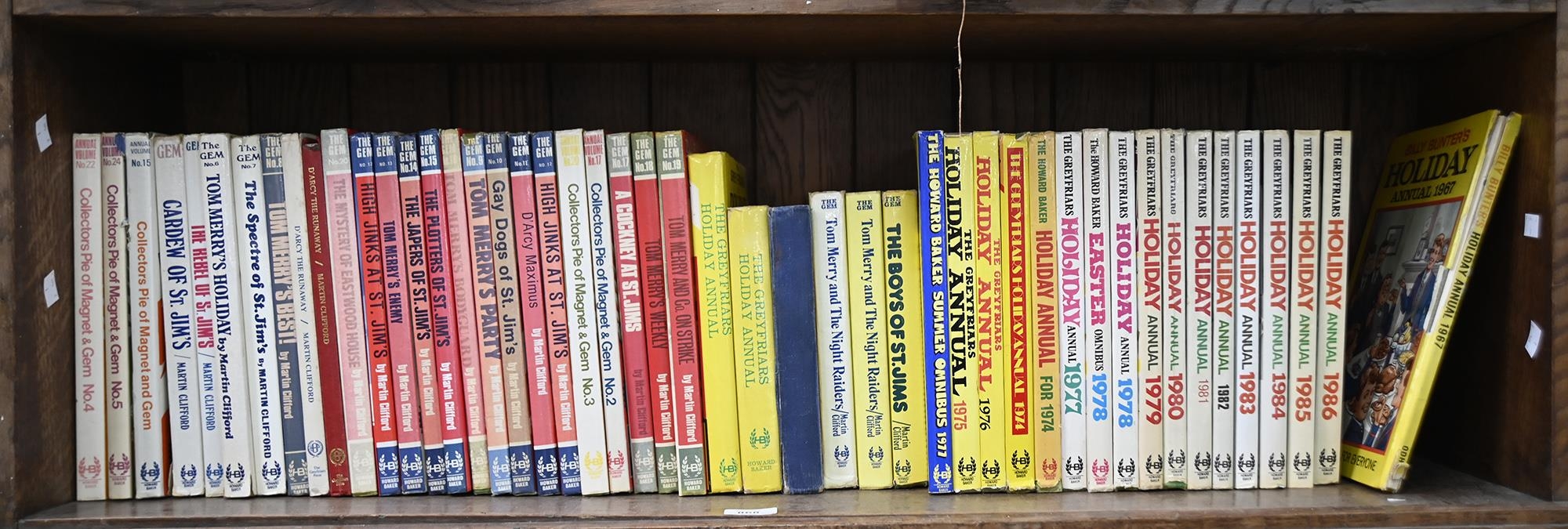 Children's Books. One shelf of Billy Bunter annuals, 1970s and later, various; etc