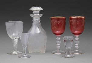 A glass penny lick and various other glass Undamaged