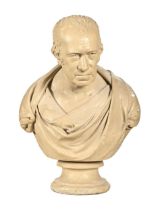 After Sir Francis Chantrey - Plaster portrait bust of James Watt, 62cm h Several surface chips, some