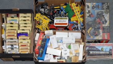 A quantity of Lego and Lledo and other die cast vintage vehicles and model railways, etc