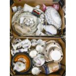 Miscellaneous pottery and porcelain, to include a Continental dressing table set decorated with
