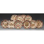 Ten Royal Crown Derby Japan pattern Christmas plates, 1991 and later, 21.5cm diam, printed marks and