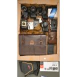 Miscellaneous cameras, lenses and accessories, to include Nikon and Canon, several boxed