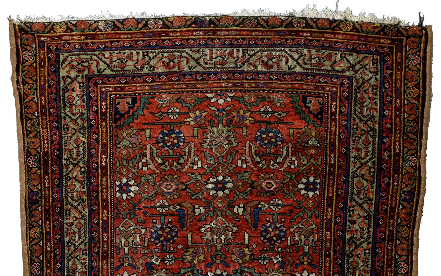 A Persian rug, 228 x 136cm and two runners, 294 x 102cm and smaller - Image 15 of 23