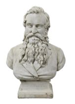 John Adams Acton (1830-1910) - Portrait Bust of Isaac Holden MP, marble, 75cm h; 54cm w No