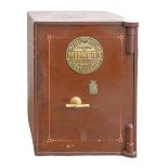 A late Victorian iron safe, Milners Safe Co Ltd, with embossed brass name plate, impressed serial