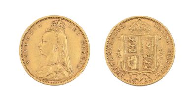 Gold coin. Half sovereign 1892