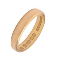 A 22ct gold wedding ring, London 1956, 4.1g, size N Good condition