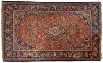 A Turkbaft rug, second quarter 20th c, 126 x 212cm Fair - good condition save for slightly sloping