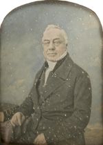 John Jabez Edwin Mayall (1813-1901) - Portrait of a Man, quarter plate (95 x 75mm) daguerreotype,
