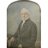 John Jabez Edwin Mayall (1813-1901) - Portrait of a Man, quarter plate (95 x 75mm) daguerreotype,