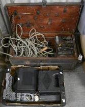 Miscellaneous hand tools in an adapted ammunition box, etc