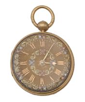 An English 18ct gold fusee lever watch, J T & J Ollivant Manchester 6748/DETACHED LEVER, with engine