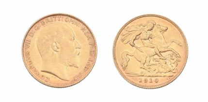 Gold coin. Half sovereign 1910