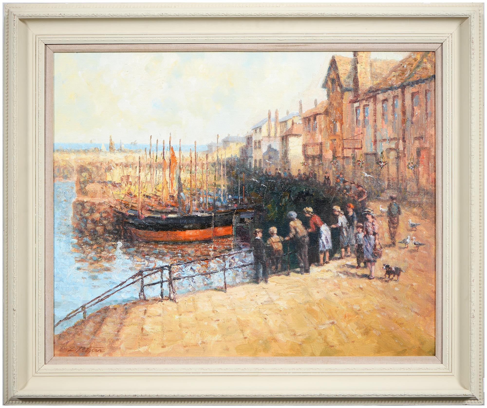 Laszlo Ritter (1937-2003) - St Ives from the Artist's Studio, Cornwall, signed, inscribed label to - Image 2 of 3