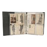 A collection of postcards of France, early 20th c and later, in modern binder