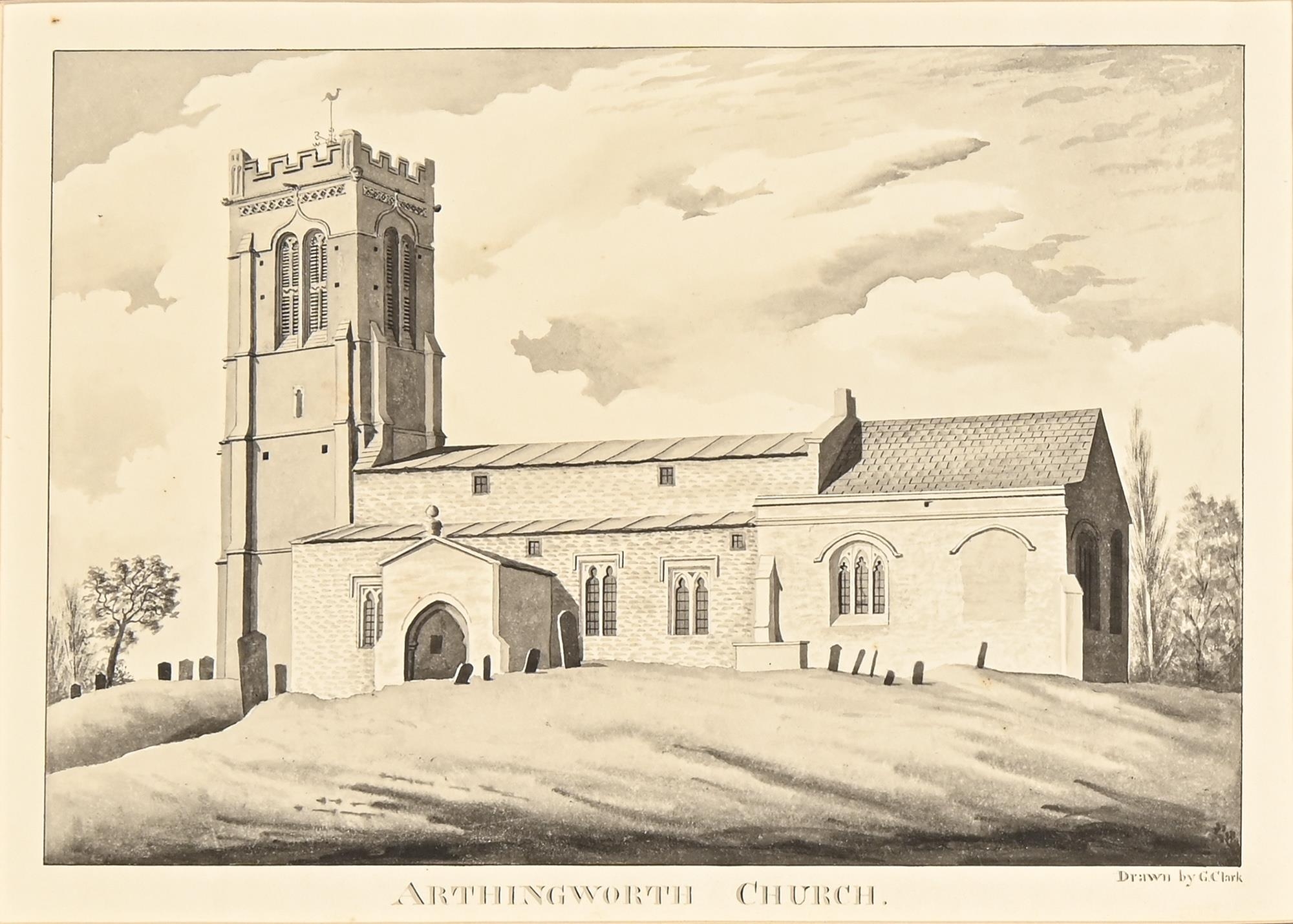 George Clark of Scaldwell (Fl. early 19th c) - Kettering Rectory; Irthlingborough Church - Image 2 of 8