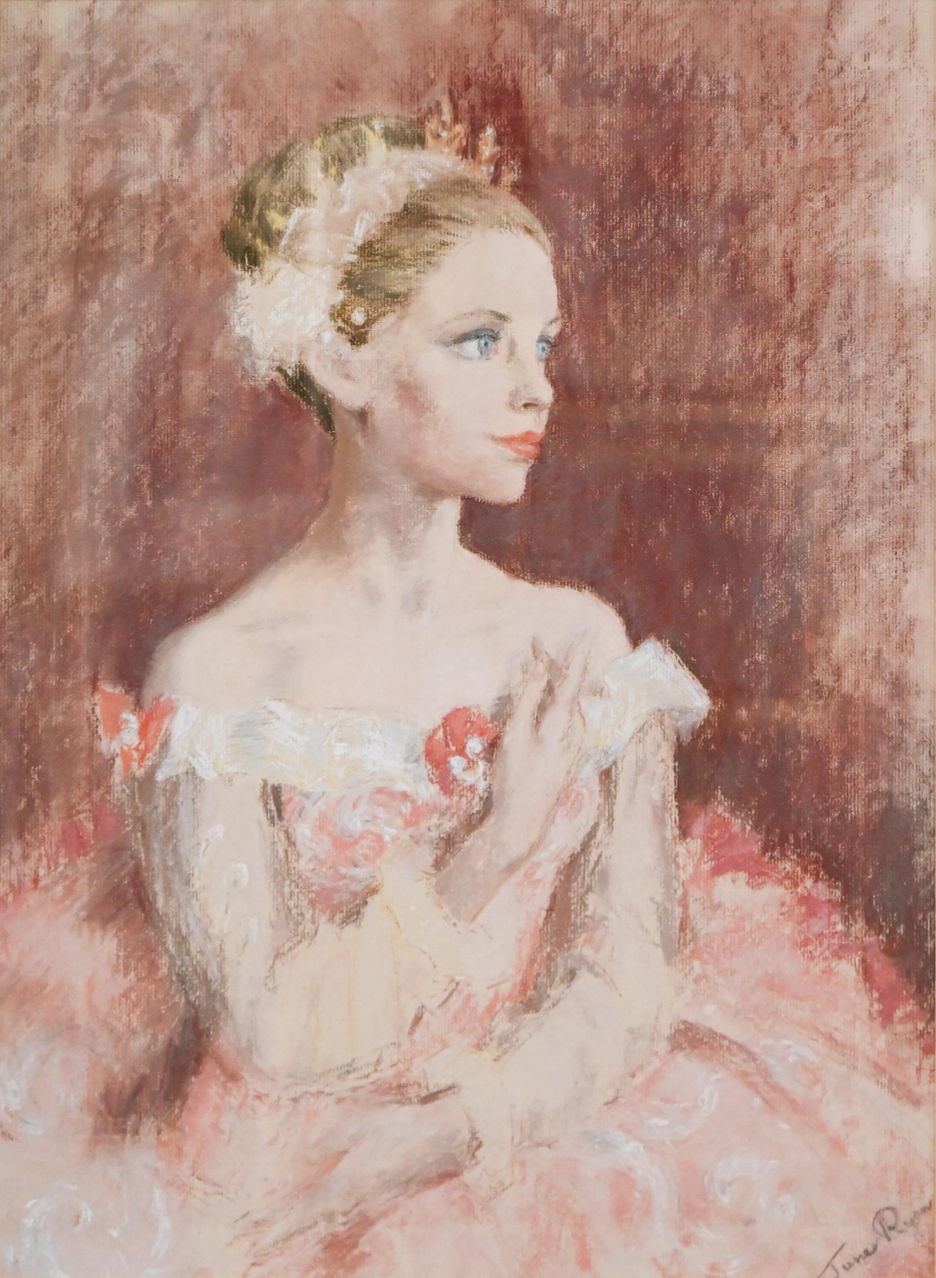 June Ryan (1925-2006) - Portrait of the Prima Ballerina Svetlana Beriosova, head and shoulders, - Image 5 of 9