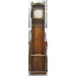 A Victorian oak thirty hour longcase clock, the dial and movement earlier, Thomas Knight, Thaxted,