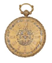 An English 18ct gold fusee lever watch, Thos & Jno Ollivant Manchester 7213/DETACHED LEVER, with