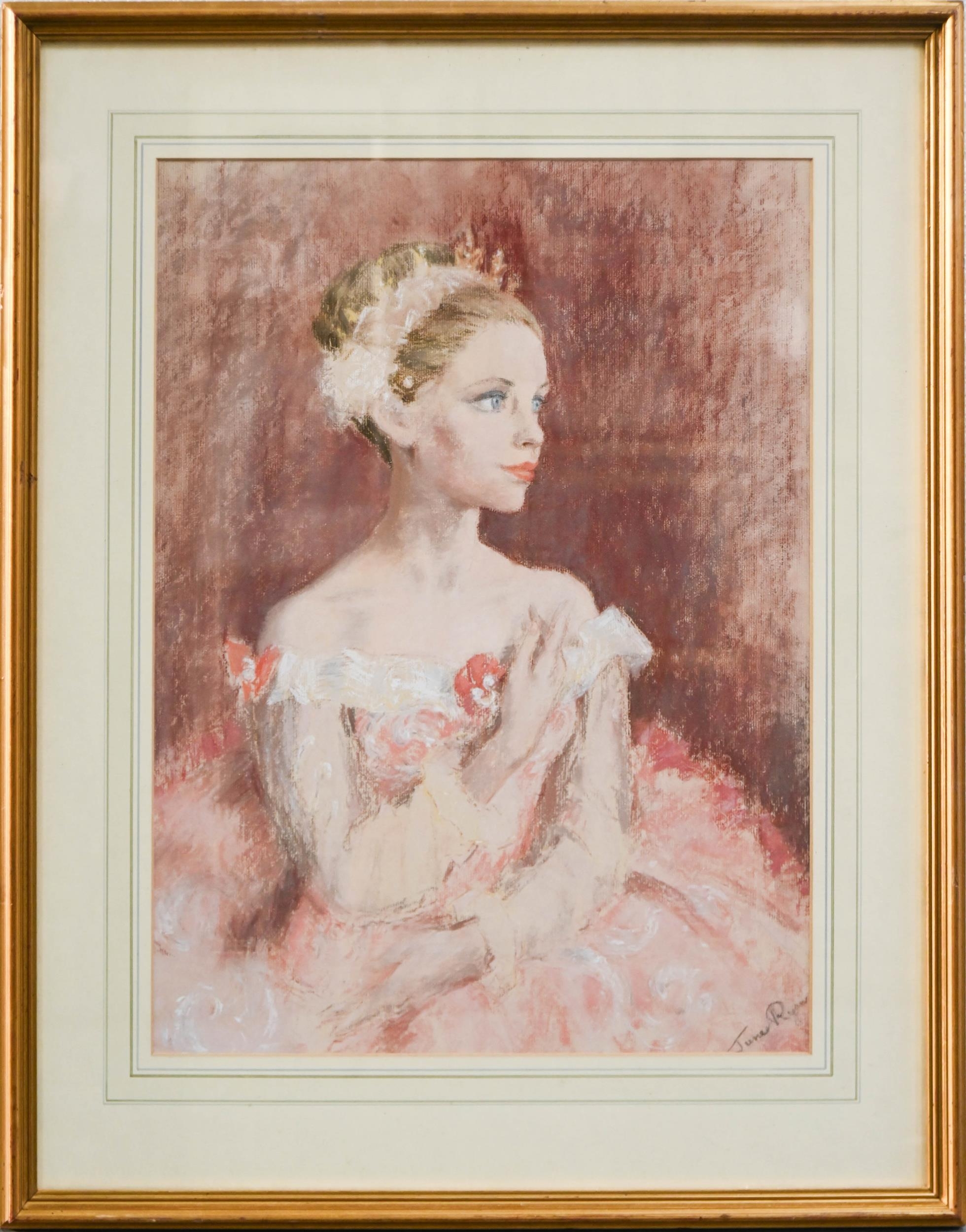 June Ryan (1925-2006) - Portrait of the Prima Ballerina Svetlana Beriosova, head and shoulders, - Image 6 of 9