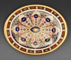 A Royal Crown Derby Imari pattern tray, late 20th c, 19.5cm l, printed mark Undamaged, first