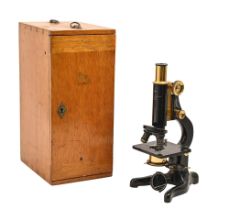 Scientific instruments. An English compound microscope, W Watson & Sons Ltd London, "Kima", No