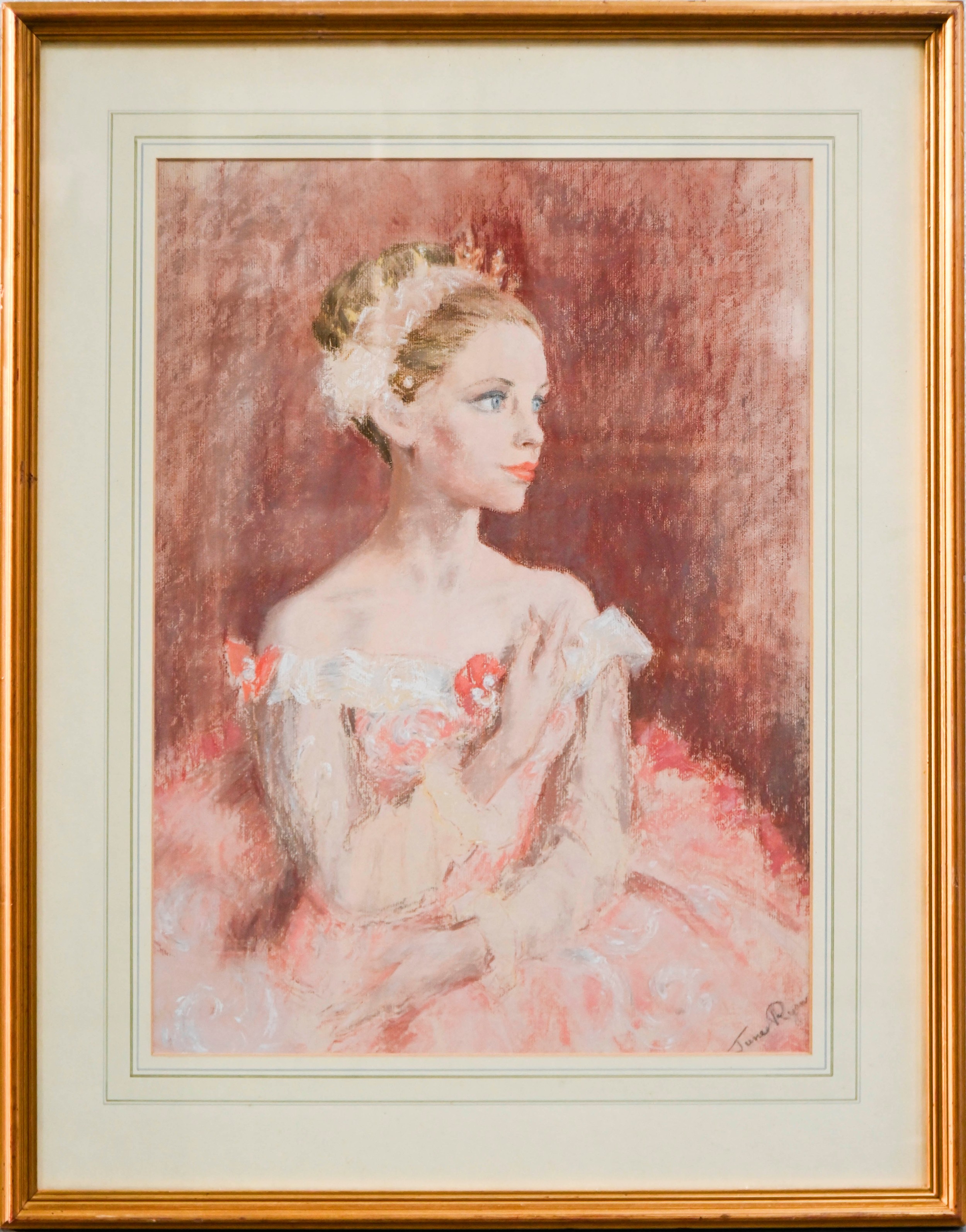 June Ryan (1925-2006) - Portrait of the Prima Ballerina Svetlana Beriosova, head and shoulders, - Image 7 of 9
