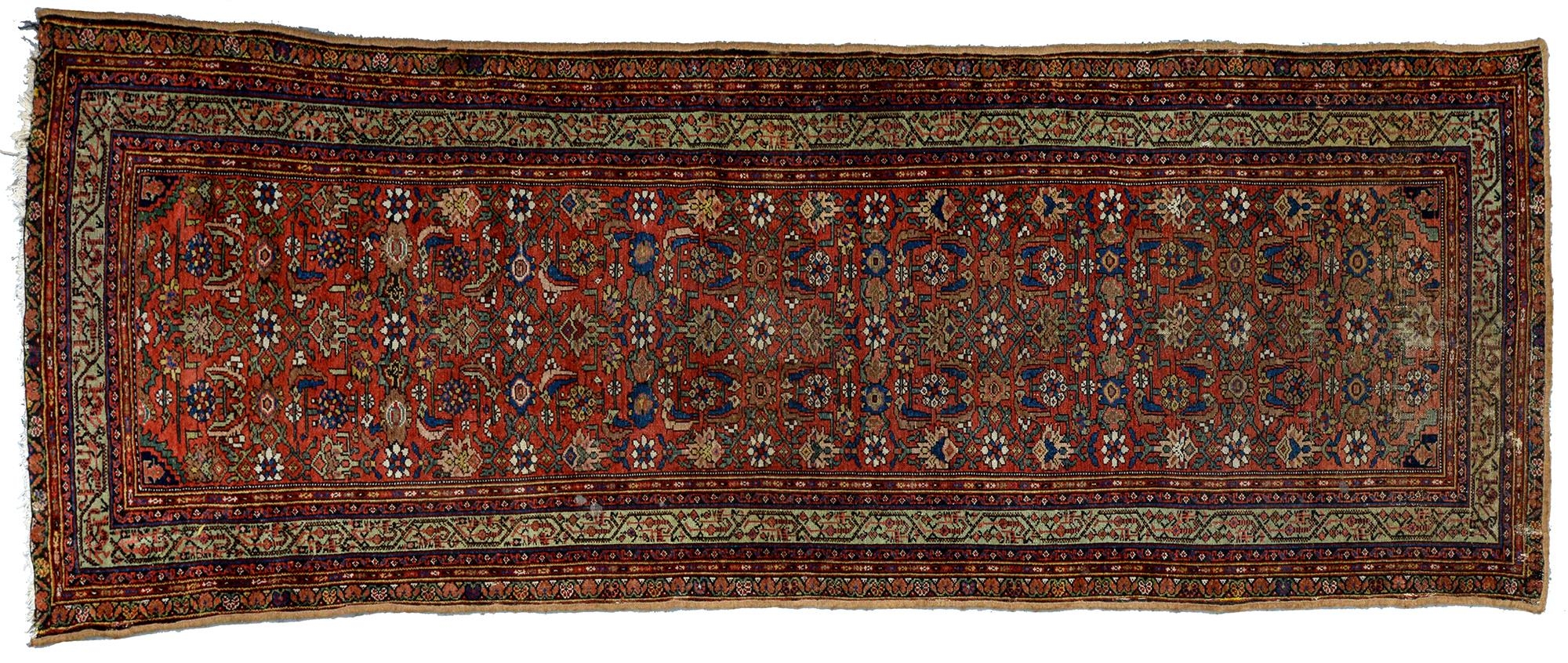 A Persian rug, 228 x 136cm and two runners, 294 x 102cm and smaller - Image 14 of 23