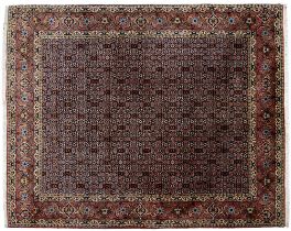 A Persian style silk rug, 257 x 202cm Good, clean condition