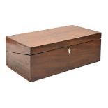 A Victorian mahogany writing box, with fitted interior, 47.5cm l Requires some cosmetic restorations