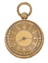 An English 18ct gold fusee lever watch, Jno Thos & Jno Ollivant Manchester, No 1810/PATENT, the