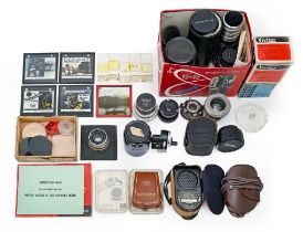 Miscellaneous camera and other lenses and light meters, etc