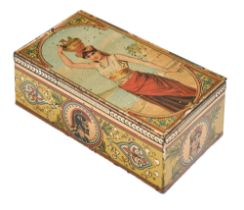 Advertising. Peek, Frean & Co biscuit tin, 1900 or earlier, lithographed in colour with