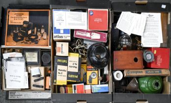 Photograph. Miscellaneous dark room equipment, to include Johnsons Developing Tanks