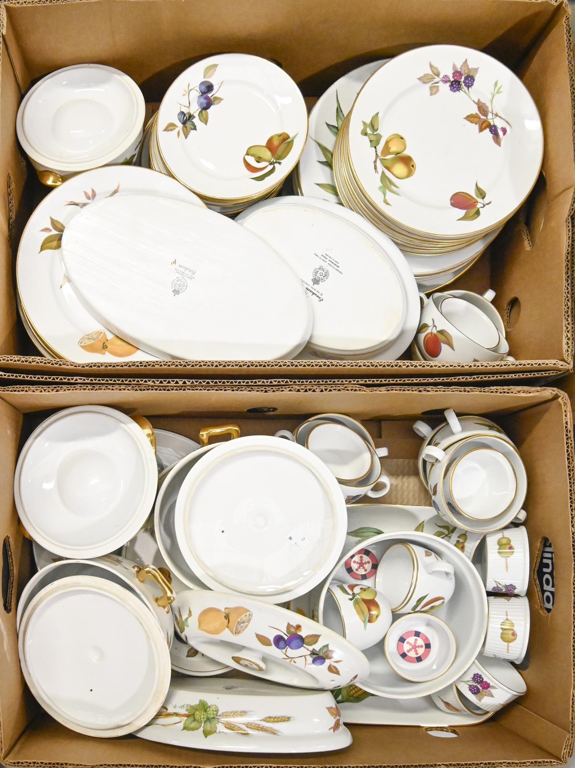 A collection of Royal Worcester Evesham Grange dinner ware