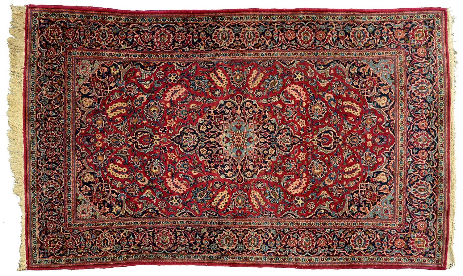 A Kashan rug, c1930, 130 x 210cm Good condition